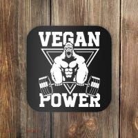 Vegan Power Workout Muscle Gorilla Bodybuilding Coaster thumb 0