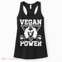 Vegan Power Workout Muscle Gorilla Bodybuilding Women's Tank Top thumb 0
