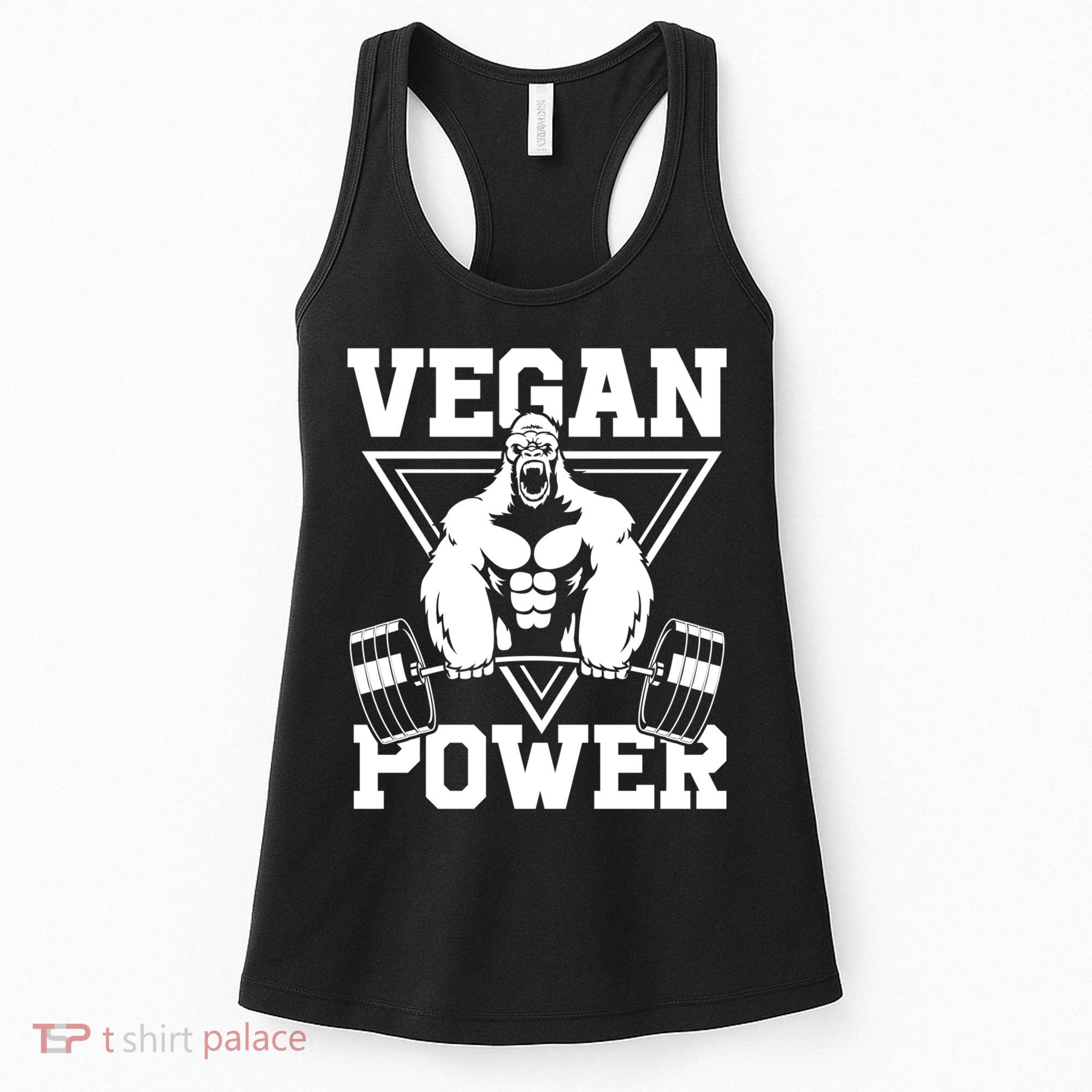 Vegan Power Workout Muscle Gorilla Bodybuilding Women's Tank Top