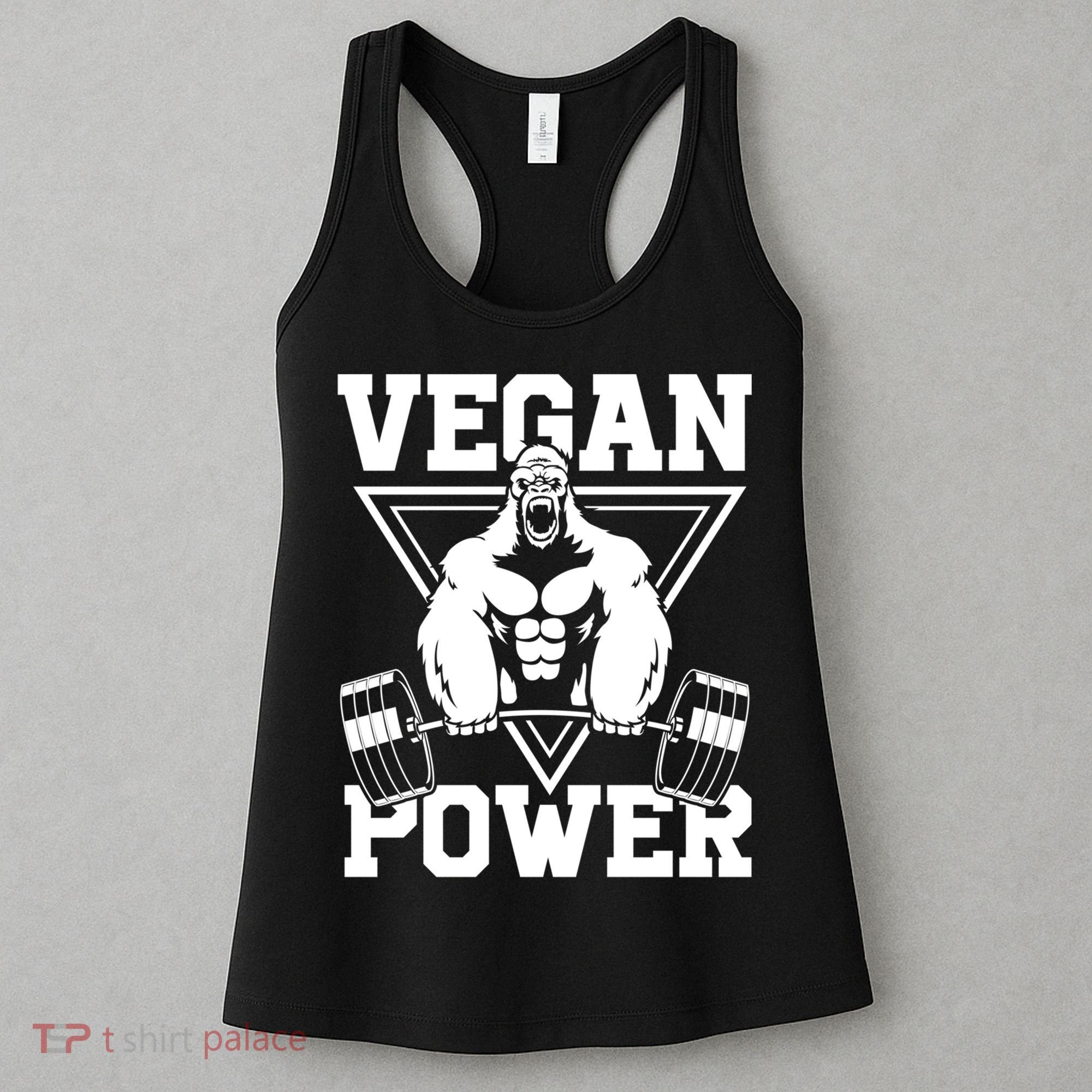 Vegan Power Workout Muscle Gorilla Bodybuilding Women's Tank Top