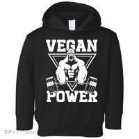 Vegan Power Workout Muscle Gorilla Bodybuilding Toddler Hoodie thumb 0
