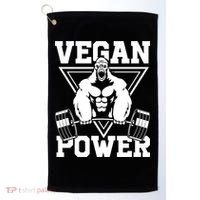 Vegan Power Workout Muscle Gorilla Bodybuilding Golf Towel thumb 0