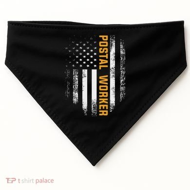 Vintage Postal Worker American Flag Us Postal Service Gift USA-Made Doggie Bandana