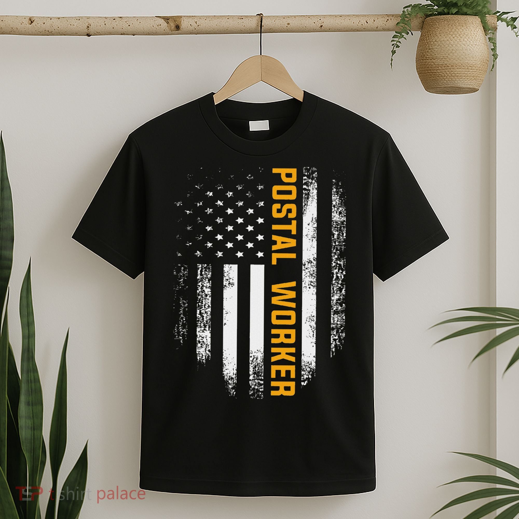 Vintage Postal Worker American Flag Us Postal Service Gift T-Shirt