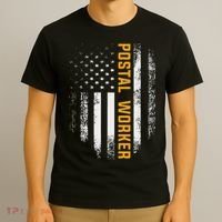 Vintage Postal Worker American Flag Us Postal Service Gift T-Shirt thumb 3