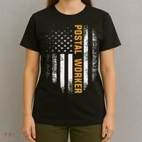 Vintage Postal Worker American Flag Us Postal Service Gift T-Shirt thumb 4