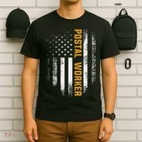 Vintage Postal Worker American Flag Us Postal Service Gift T-Shirt thumb 6