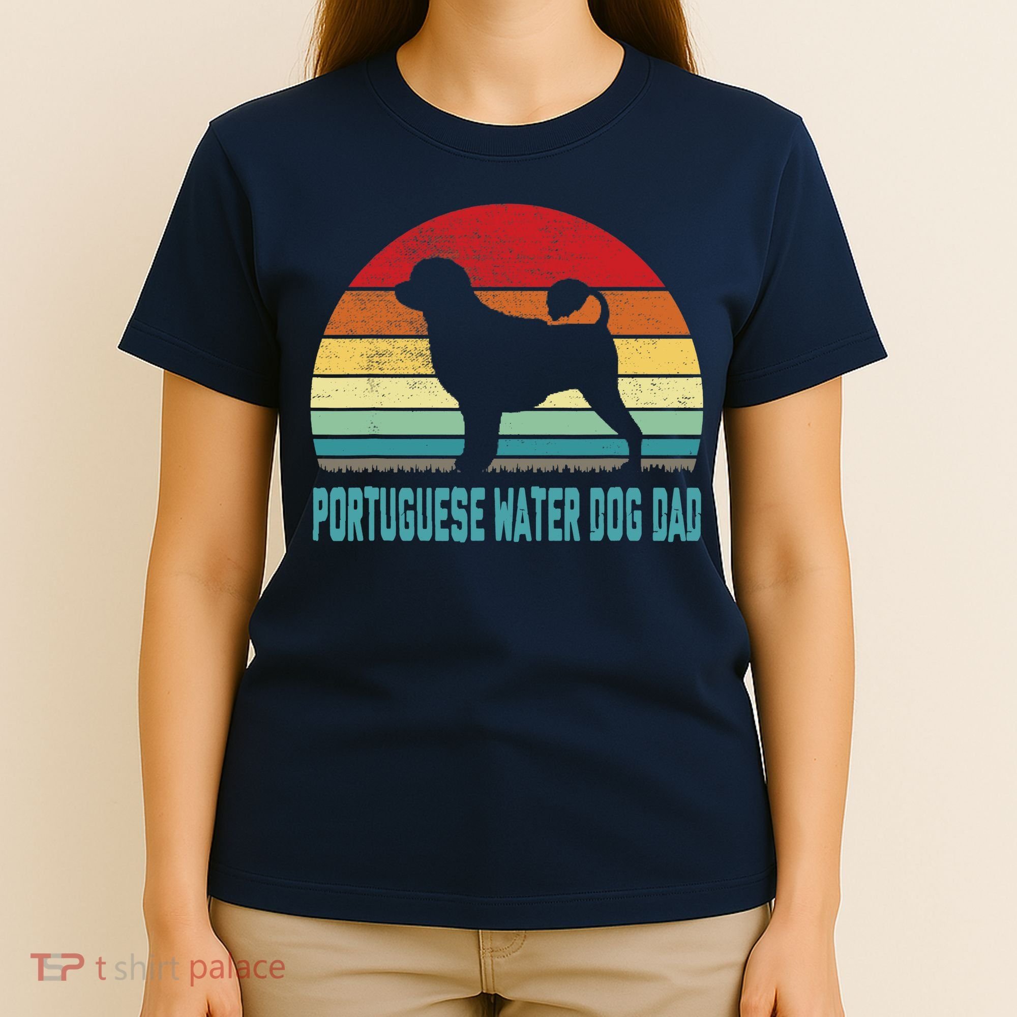 Vintage Portuguese Water Dog Dad Dog Lover T-Shirt
