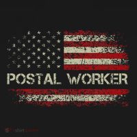 Vintage Postal Worker American Flag Us Postal Service T-Shirt thumb 7