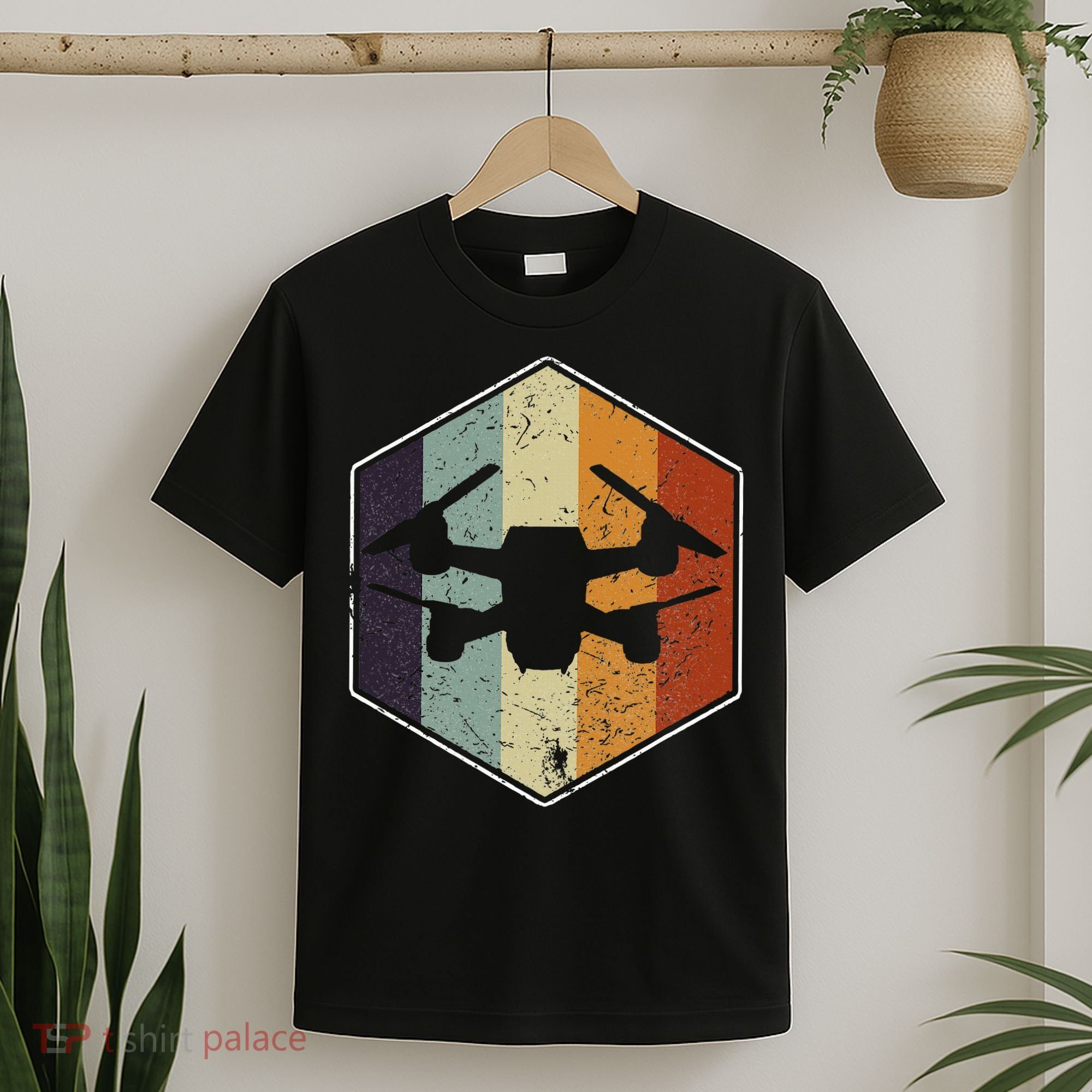 Vintage Quadcopter Fpv Rpv Drone Racer Pilot T-Shirt