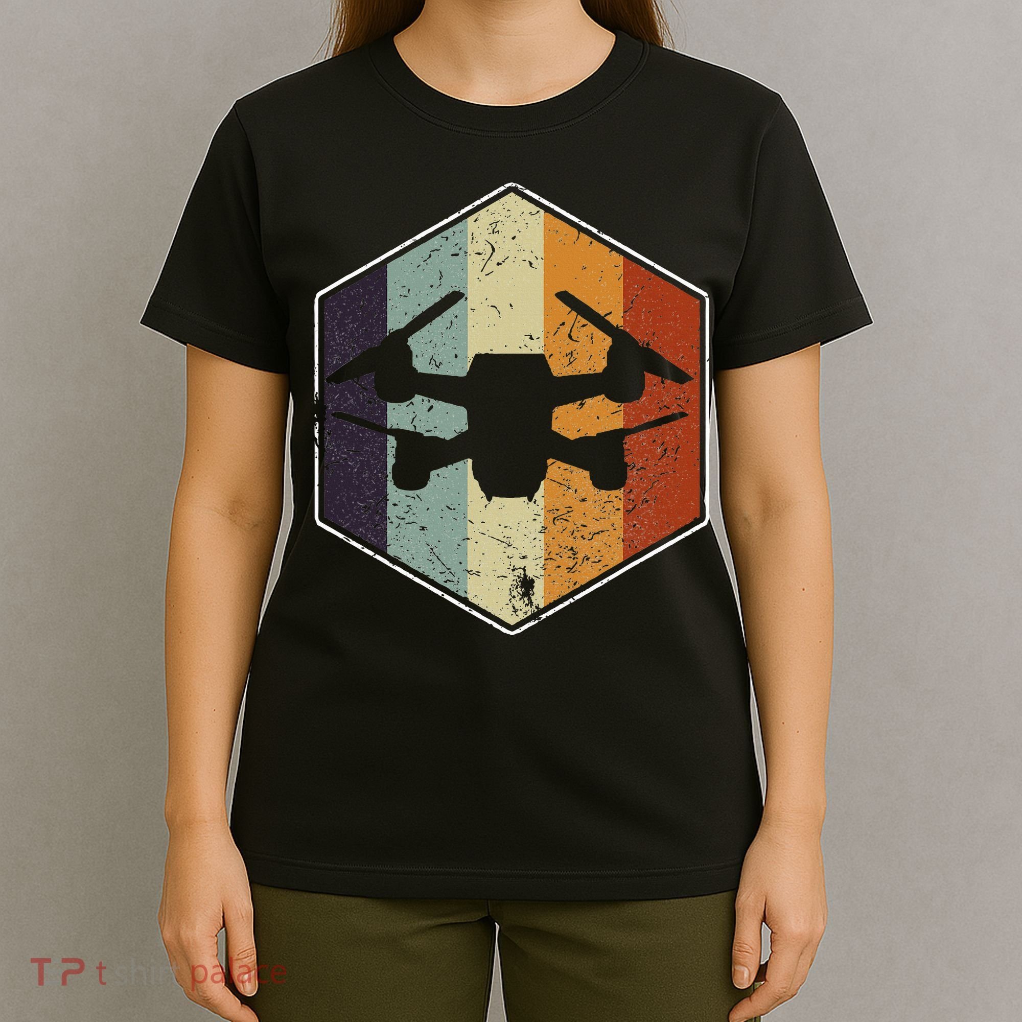 Vintage Quadcopter Fpv Rpv Drone Racer Pilot T-Shirt