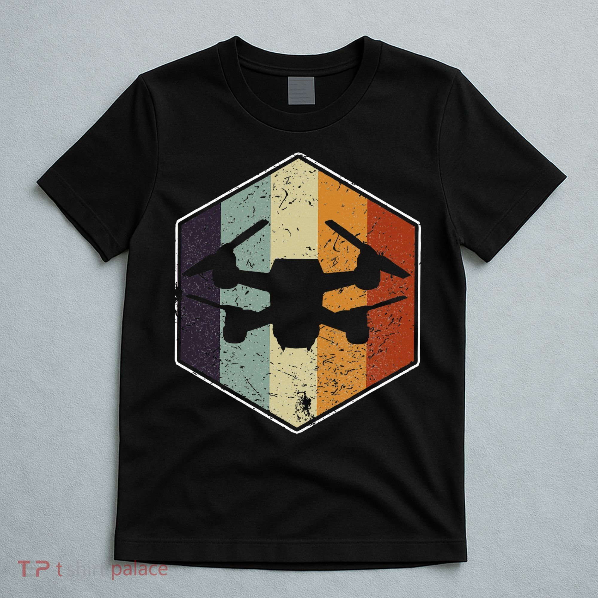 Vintage Quadcopter Fpv Rpv Drone Racer Pilot T-Shirt