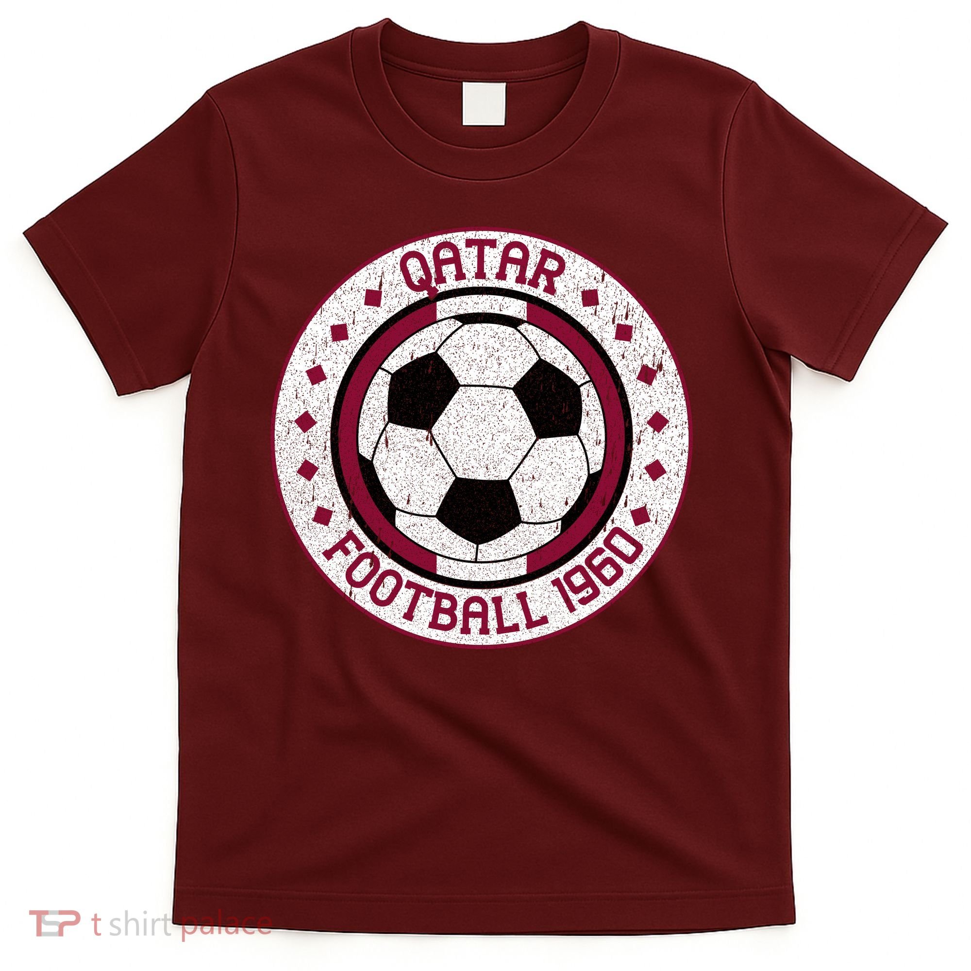 Vintage Qatar Football 1960 Soccer Emblem T-Shirt