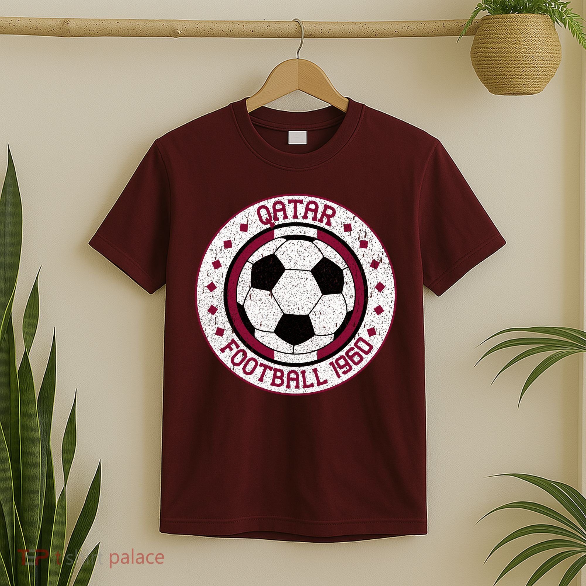 Vintage Qatar Football 1960 Soccer Emblem T-Shirt