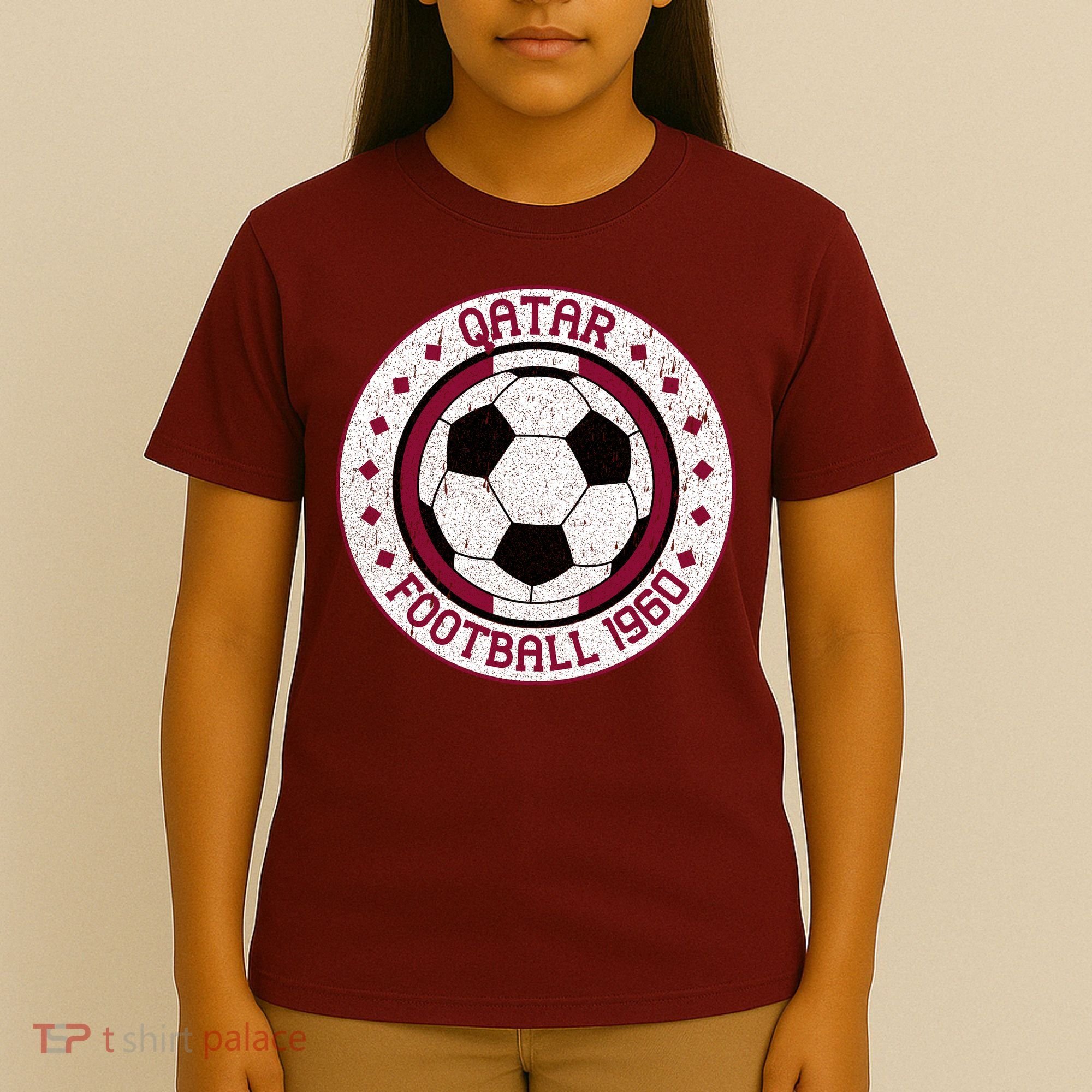 Vintage Qatar Football 1960 Soccer Emblem T-Shirt