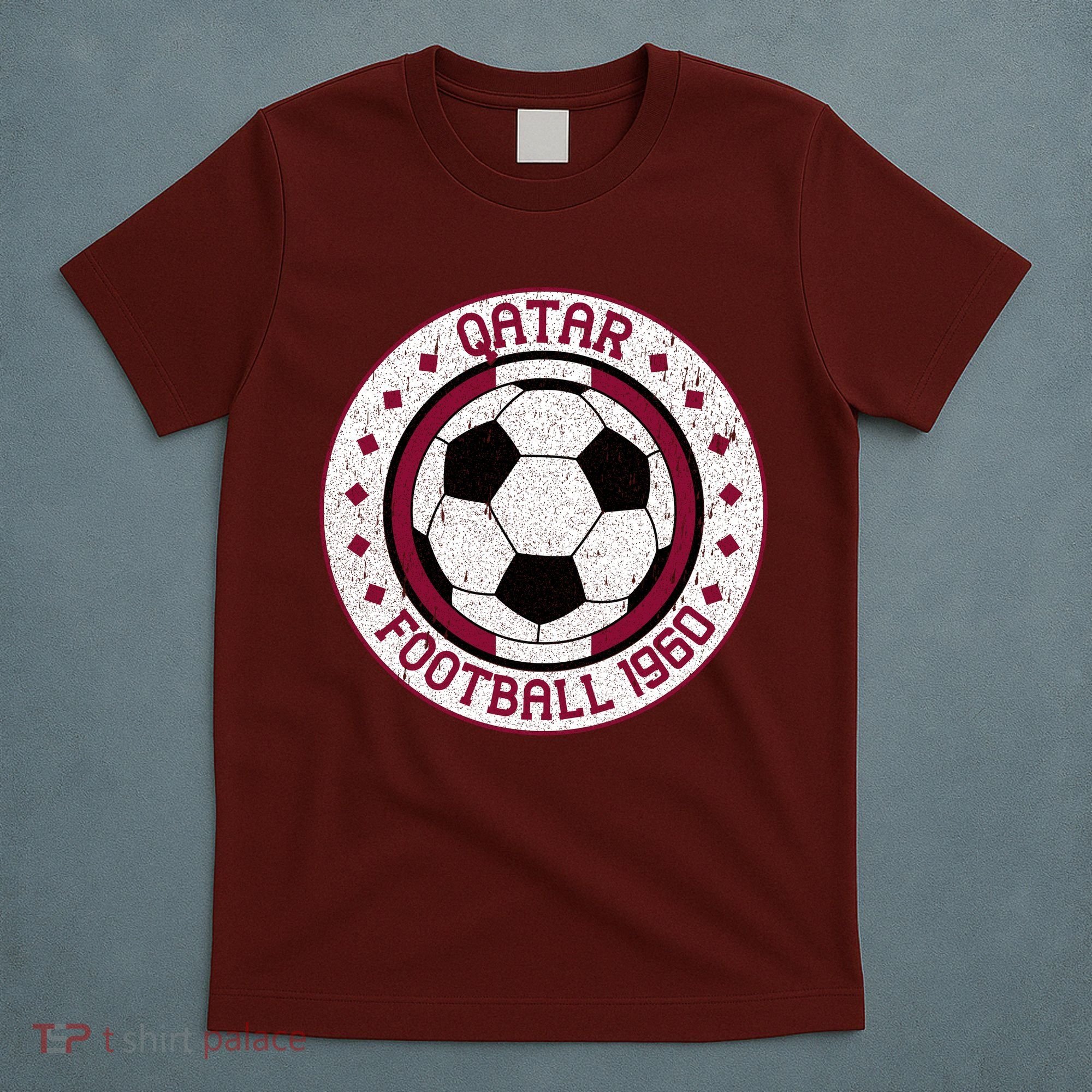 Vintage Qatar Football 1960 Soccer Emblem T-Shirt