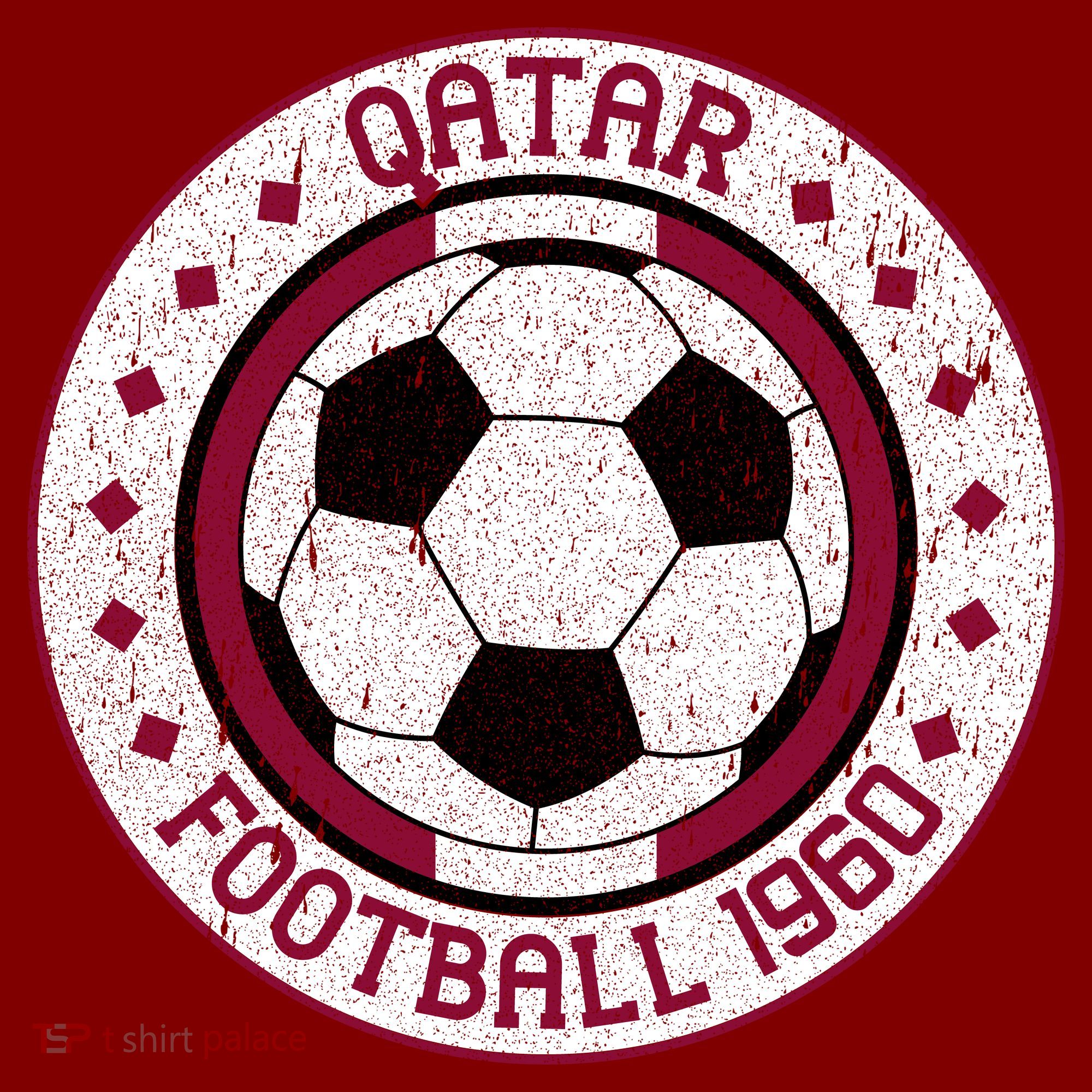 Vintage Qatar Football 1960 Soccer Emblem T-Shirt