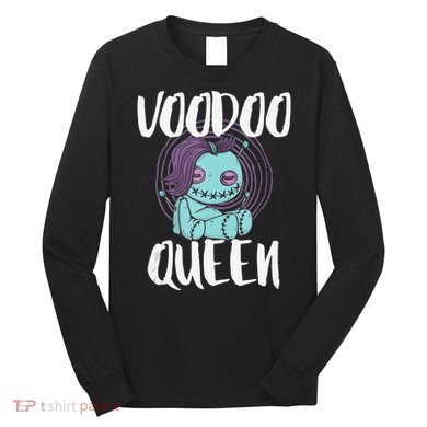 Voodoo Queen Pastel Goth Creepy Cute Voodoo Doll Long Sleeve Shirt