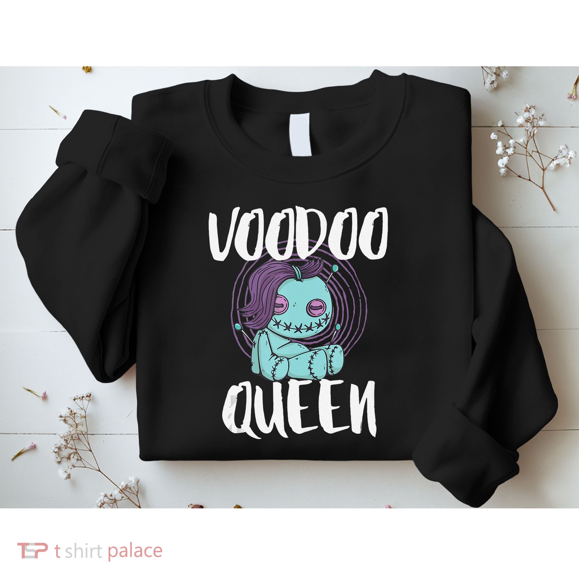 Voodoo Queen Pastel Goth Creepy Cute Voodoo Doll Sweatshirt