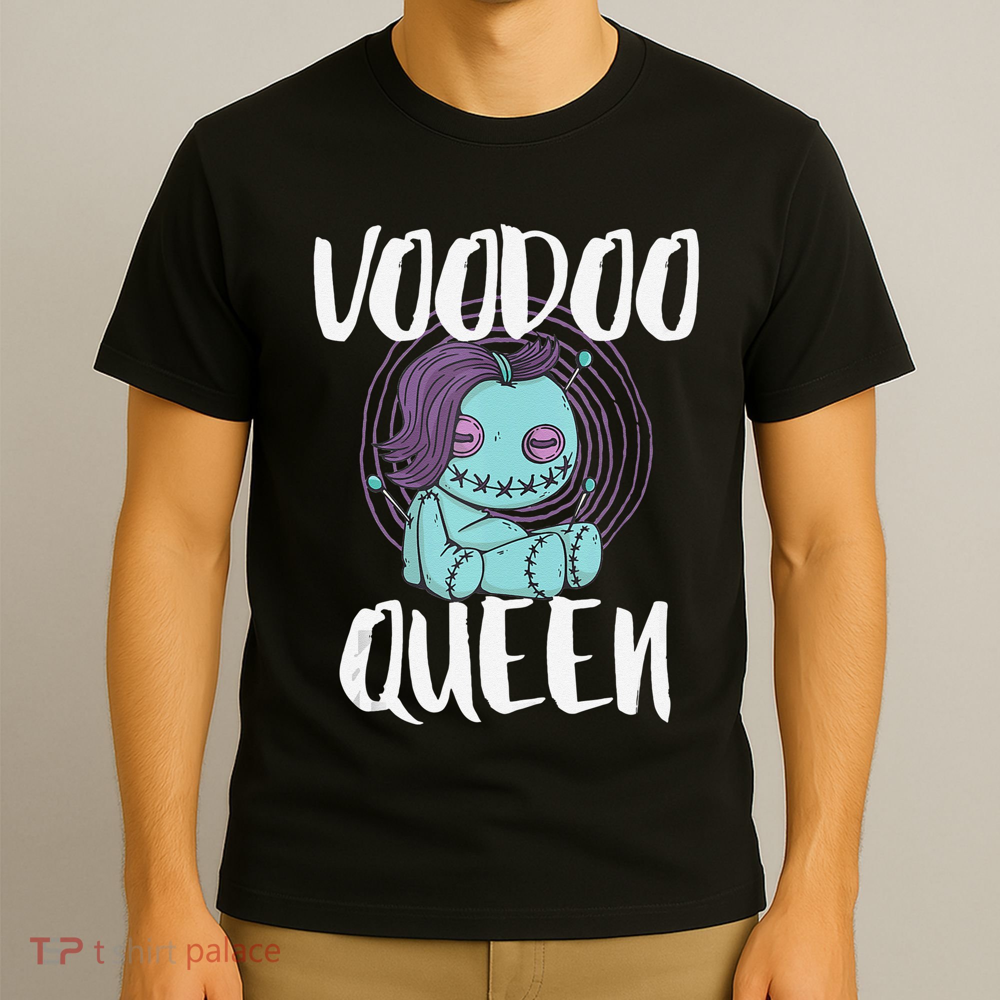 Voodoo Queen Pastel Goth Creepy Cute Voodoo Doll T-Shirt