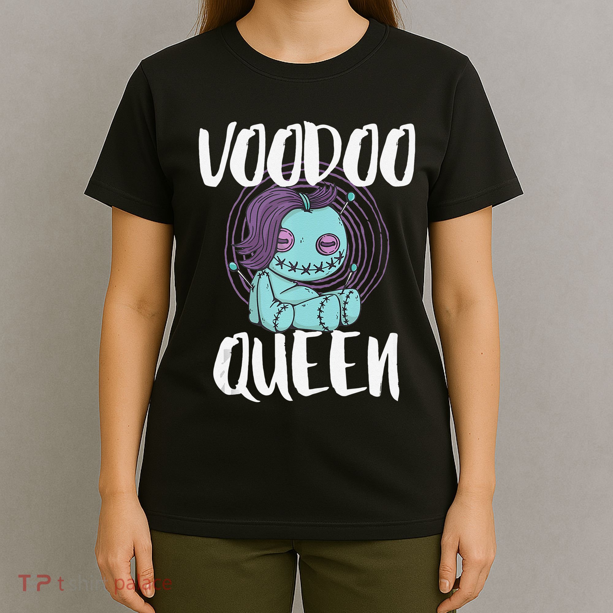 Voodoo Queen Pastel Goth Creepy Cute Voodoo Doll T-Shirt