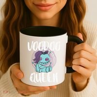 Voodoo Queen Pastel Goth Creepy Cute Voodoo Doll Coffee Mug thumb 3