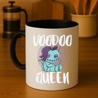 Voodoo Queen Pastel Goth Creepy Cute Voodoo Doll Coffee Mug thumb 4