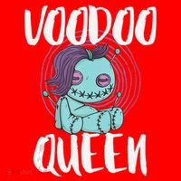 Voodoo Queen Pastel Goth Creepy Cute Voodoo Doll Santa Hat thumb 1