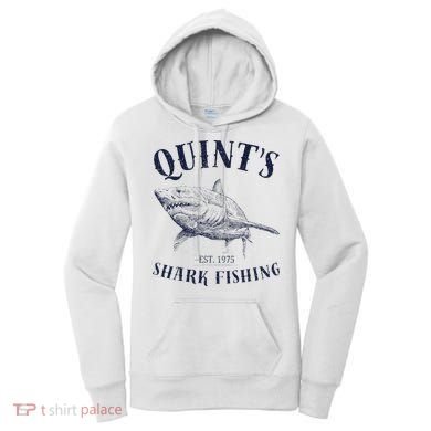 Vintage QuintS Shark 1975 Funny FishingS Retro Women's Hoodie