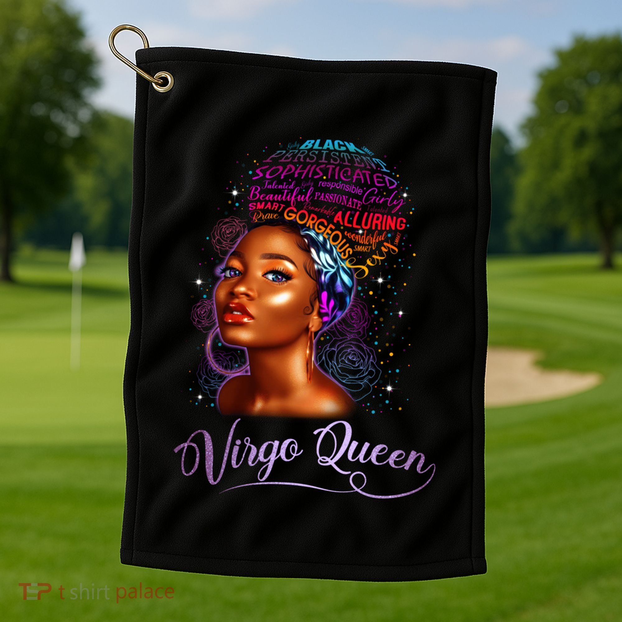 Virgo Queen Zodiac Gift August September Diva Birthday Meaningful Gift Golf Towel