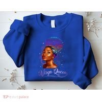 Virgo Queen Zodiac Gift August September Diva Birthday Meaningful Gift Sweatshirt thumb 2