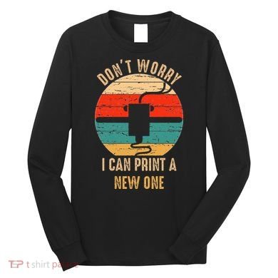 Vintage Retro 3D Printer Gift idea for Geeks  Long Sleeve Shirt