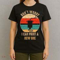 Vintage Retro 3D Printer Gift idea for Geeks  T-Shirt thumb 4