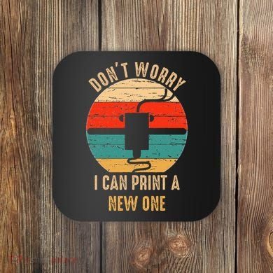 Vintage Retro 3D Printer Gift idea for Geeks  Coaster
