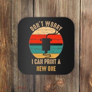 Vintage Retro 3D Printer  Gift idea for Geeks Coaster