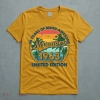 Vintage Retro 60 Years Of Being Awesome November 1963 Birthday T-Shirt thumb 5