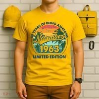 Vintage Retro 60 Years Of Being Awesome November 1963 Birthday T-Shirt thumb 6