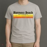 Vintage Retro 70s 80s Hermosa Beach, CA T-Shirt thumb 3