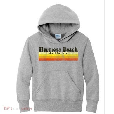 Vintage Retro 70s 80s Hermosa Beach, CA Kids Hoodie