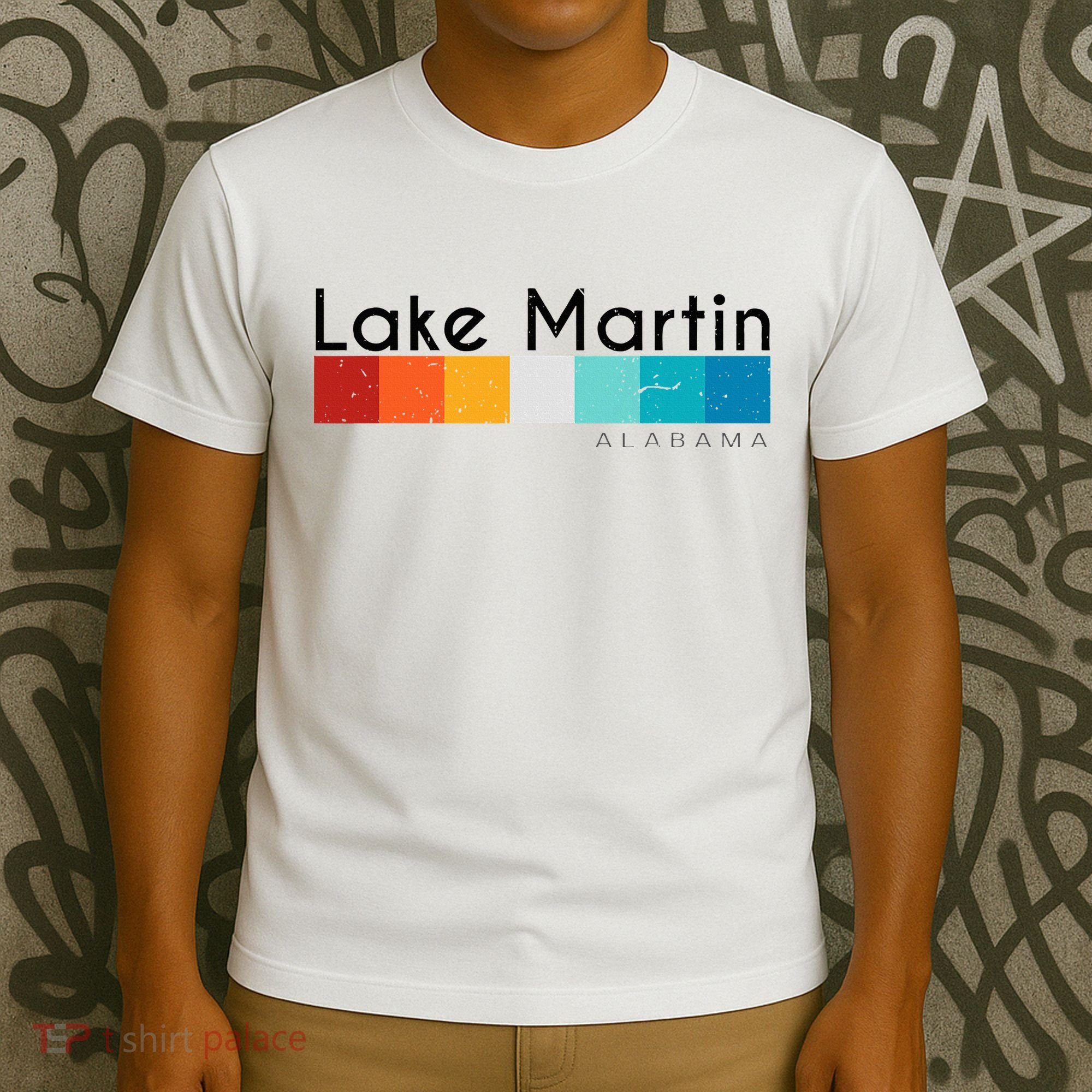 Vintage Retro 70s 80s Style Lake Martin Al Alabama Souvenir T-Shirt