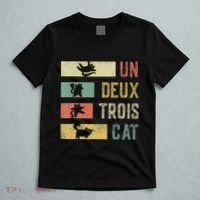 Vintage Retro 70s 80s 90s Un Deux Trois Cat Funny Cat Lover T-Shirt thumb 5