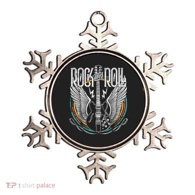 Vintage Retro 80s Rock Roll Music Guitar Wings Ornament