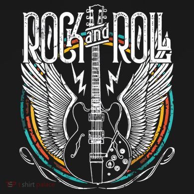 Vintage Retro 80s Rock Roll Music Guitar Wings Ornament