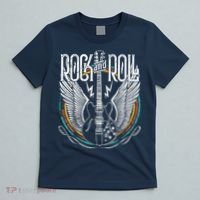 Vintage Retro 80s Rock Roll Music Guitar Wings T-Shirt thumb 5