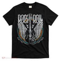 Vintage Retro 80s Rock & Roll Music Guitar Wings T-Shirt thumb 0