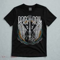 Vintage Retro 80s Rock & Roll Music Guitar Wings T-Shirt thumb 5