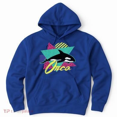 Vintage Retro 80s Or 90s Orca Killer Whale Gift Hoodie