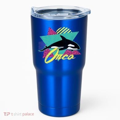 Vintage Retro 80s Or 90s Orca Killer Whale Gift Tumbler