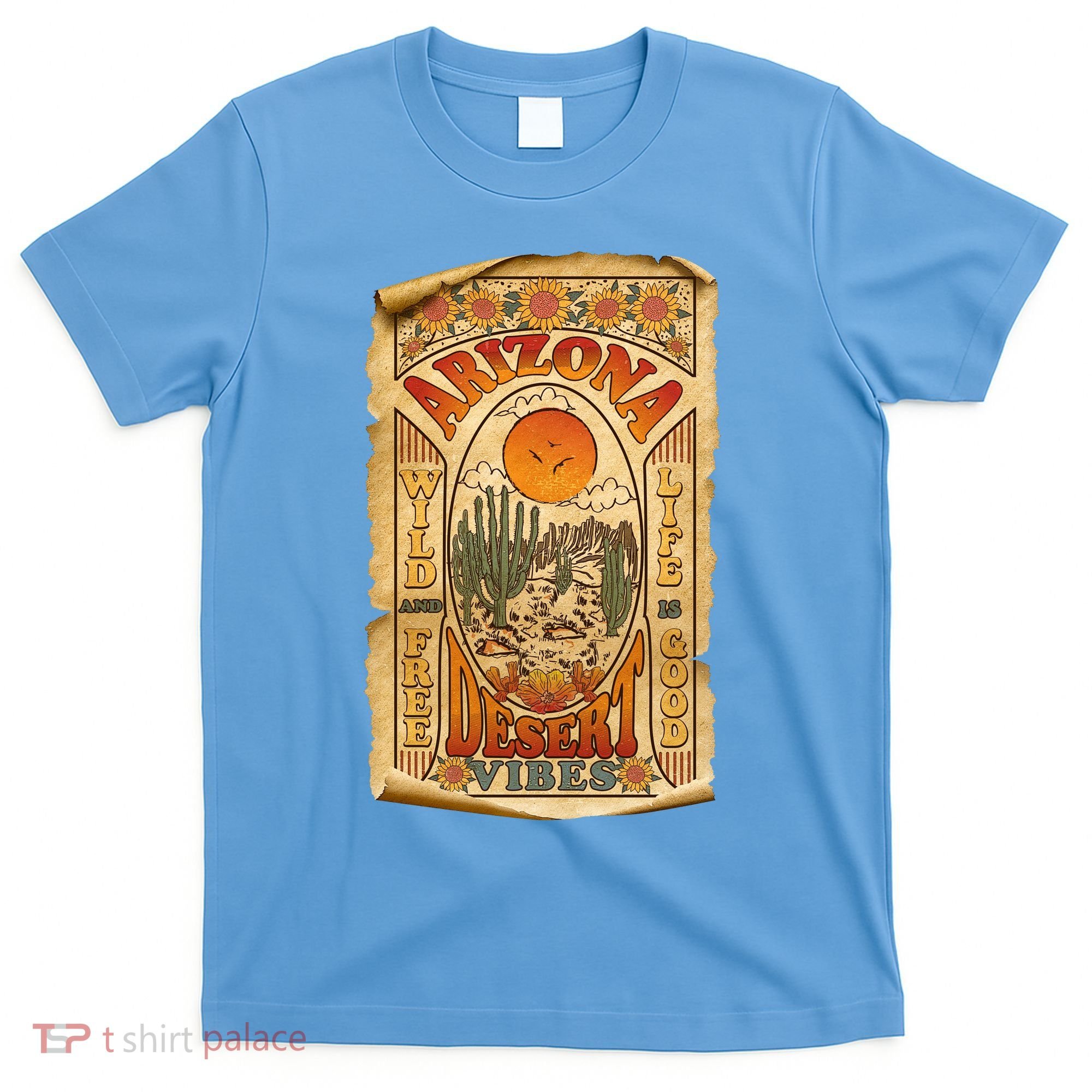 Vintage Retro Arizona Desert Vibes Travel Poster T-Shirt