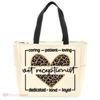 Vet Receptionist Appreciation Veterinary Receptionist Cool Gift Tote Bag thumb 0